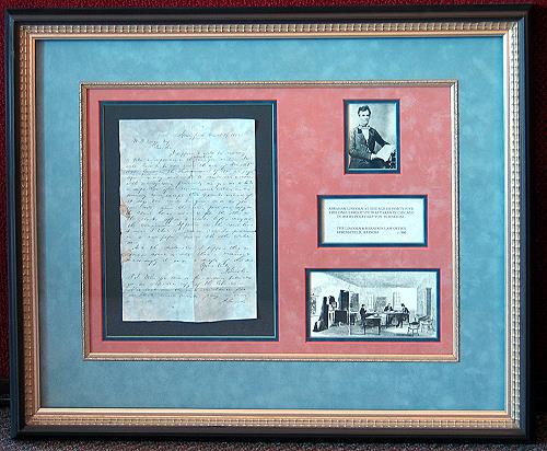 Matting & framing historical documents with fillets